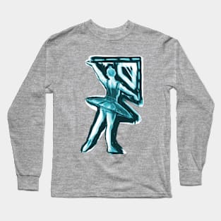 Blue Ballerina Long Sleeve T-Shirt